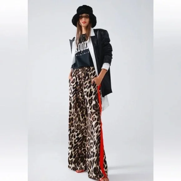 Classic Leopard print Wide Leg Pants - Picture 5 of 8